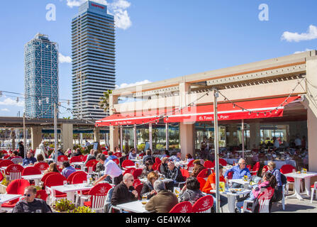 El Tunel del Port Restaurant, Port Olimpic, Barcelona, Spain Stockfoto