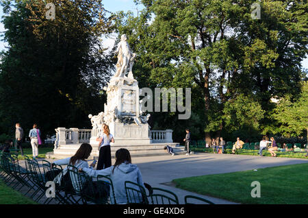 Wien, Wien: Gedenken an Wolfgang Amadeus Mozart im Burggarten, Österreich, Wien, 01. Stockfoto