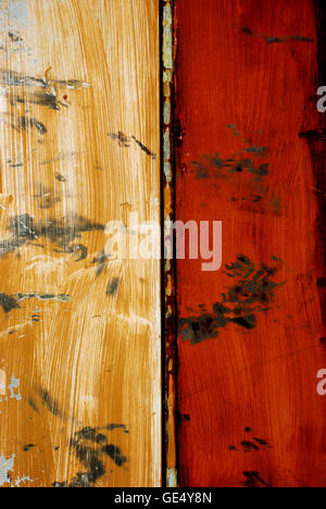 Grunge bemalte Wand mit verblasst die Farbe, Textur Stockfoto