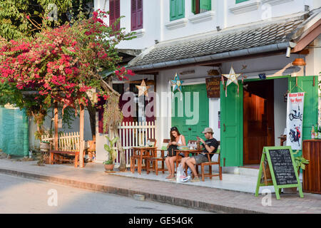 Café Luang Prabang Stockfoto