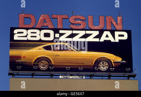 Datsun 280Z Plakatwand in Los Angeles, CA ca. 1976 Stockfoto