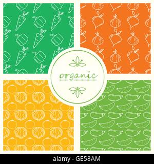 Nahtlose Muster mit Gemüse Stock Vektor