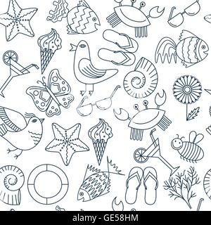 Vector seamless pattern für die Sommer-Thema Stock Vektor