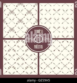 Eine Reihe von netten Hipster Pfeilen, hand gezeichnete Kritzeleien Stock Vektor