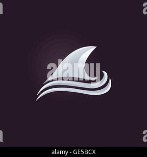 Hai-Symbol. Abstrakte Logos-Vektor-Design-Vorlage. Stock Vektor