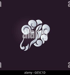 Schaf-Logo-Vektor Stock Vektor