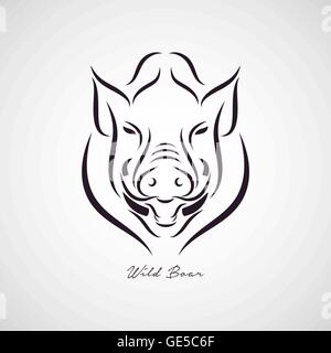 Wildschwein-Logo-Vektor Stock Vektor
