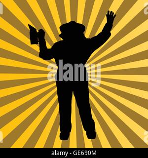 Imker abstrakte platzen Vektor Hintergrund für poster Stock Vektor