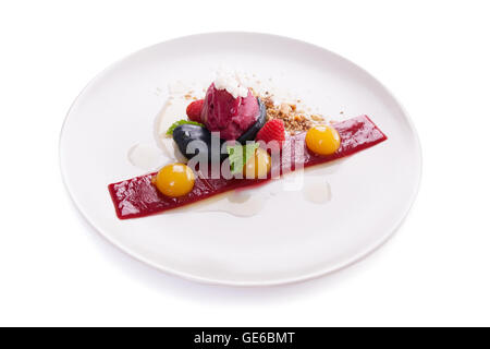 elegante Dessert, Eis Stockfoto