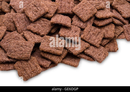 Roter Reis-Cracker, Nahaufnahme von Ernährung Vollkorn Snack auf weißem Hintergrund Stockfoto
