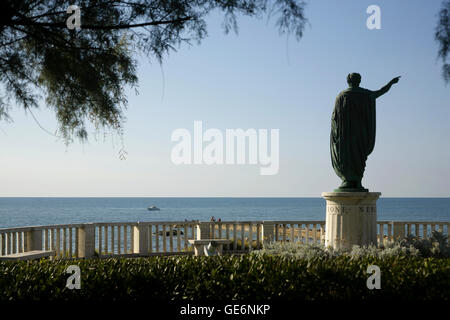 Statue des römischen Kaisers Nero, Anzio, Italien. Stockfoto