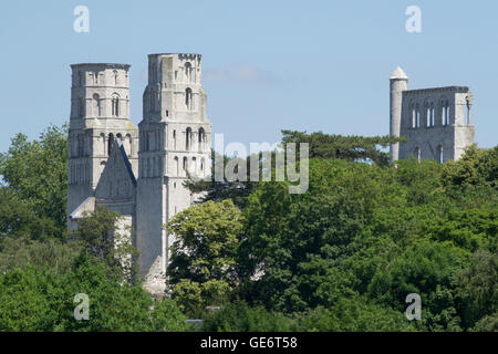 Abtei Jumièges in Normandie, Frankreich Stockfoto