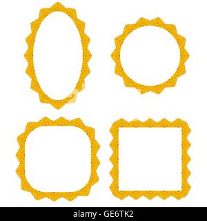 Reihe von verschiedenen gelben Rahmen Stock Vektor