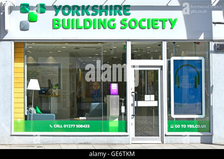 Brentwood Essex Yorkshire Building Society High Street Shop vorderen Ast Räumlichkeiten England UK Stockfoto