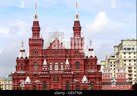 Das staatliche historische Museum am Roten Platz. Moskau. Russland Stockfoto