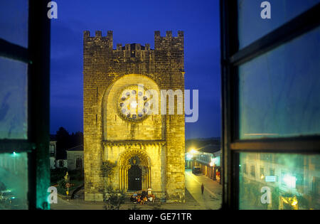 San Juan romanische Kirche, Portomarín. Provinz Lugo. Spanien. Camino de Santiago Stockfoto