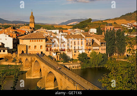 Puente De La Reina. Navarra.Spain. Camino de Santiago Stockfoto