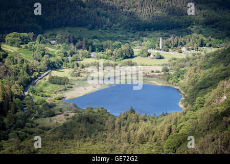 Untersee aus Miners' Walk, Glendalough, Wicklow, Irland Stockfoto