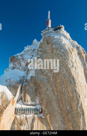 Aiguille du Midi in Chamonix Frankreich Stockfoto