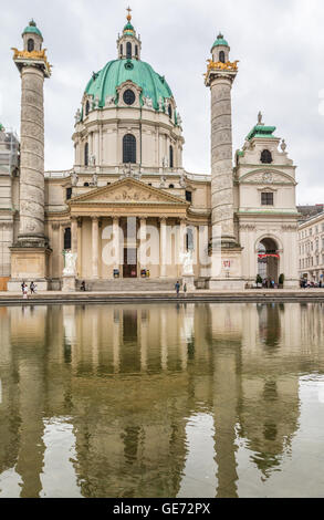 Kirche Saint Charles in Wien Österreich Stockfoto