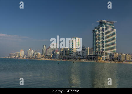 Skyline von Tel Aviv in Israel Stockfoto