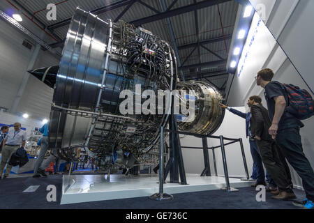 BERLIN, Deutschland - 1. Juni 2016: Turbofan-Triebwerke Rolls-Royce Trent XWB. Ausstellung ILA Berlin Airshow 2016. Stockfoto