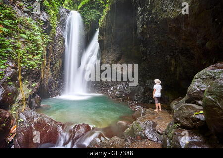 Git Git Wasserfall, Bali, Indonesien Stockfoto