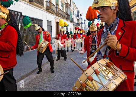 Judios Colinegros (schwarz-angebundene Juden). Prozession der Karwoche. Baena. Provinz Córdoba. Spanien Stockfoto