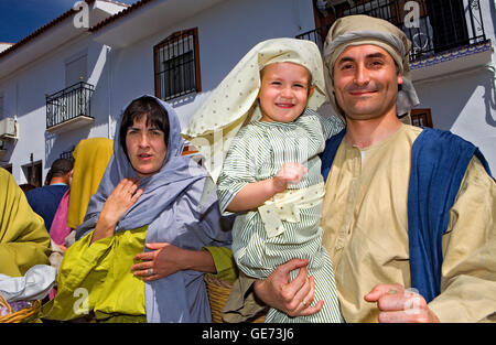 Akteure. Riogordo Leben Sie Karwoche ´pasión´. Málaga Provinz. Andalucia. Spanien. Stockfoto