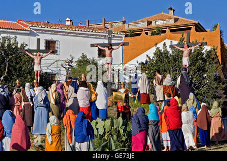 Riogordo Leben Sie Karwoche ´pasión´. Málaga Provinz. Andalucia. Spanien. Stockfoto