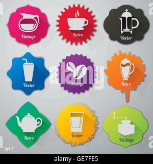 Satz von Kaffee Vektor-icons Stock Vektor