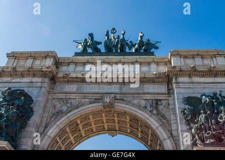Detail der Soldaten und Matrosen Arch in Brooklyn, New York City Stockfoto