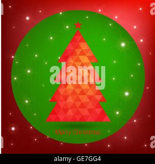 Weihnachtsgrußkarte, Vektor-illustration Stock Vektor