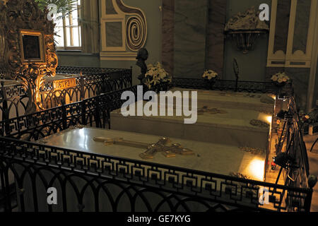 Grab von Peter den großen Kathedrale der Heiligen Peter und Paul Festung des Heiligen Petrus und Paul, St. Petersburg, Russland. Stockfoto