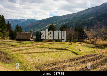 Traditionelle Papierherstellung in Gokayama, Japan Stockfoto