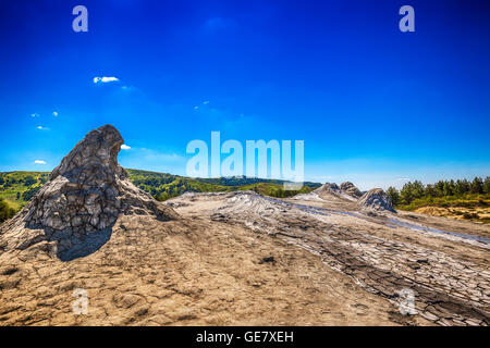 Schlammvulkan in Buzau, Rumänien Stockfoto