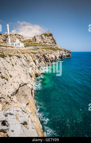 Gibraltar von Europa Punkt aus gesehen Stockfoto