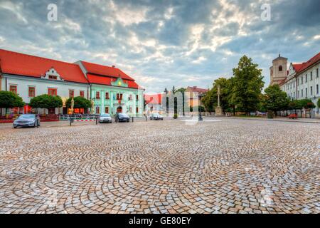 Rathaus in den wichtigsten Platz Skalica. Stockfoto