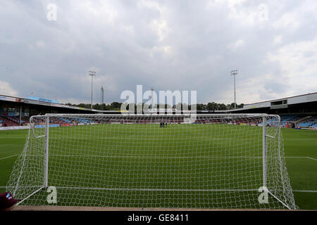 Einen Überblick über größere Park vor der Vorsaison Freundschaftsspiel zwischen Scunthorpe United und Hull City. Stockfoto