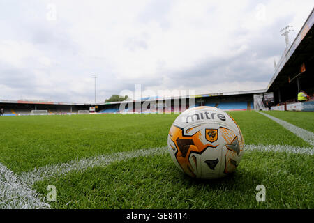 Einen Überblick über größere Park vor der Vorsaison Freundschaftsspiel zwischen Scunthorpe United und Hull City. Stockfoto