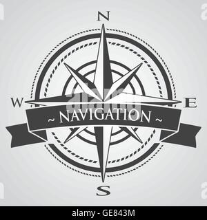 Firmenlogo mit windrose Stock Vektor