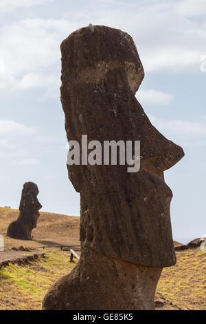 Rano Raraku auf der Osterinsel Stockfoto