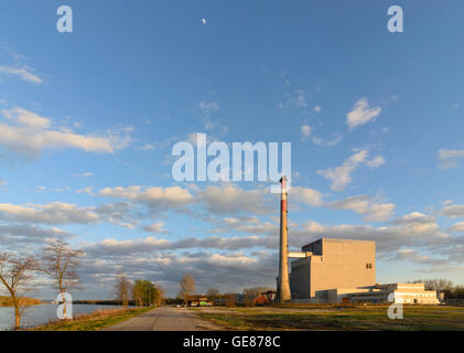 Zwentendorf an der Donau: nie im Atomkraftwerk Zwentendorf an der Donau, Österreich, Niederösterreich in Betrieb gegangen, Au senken Stockfoto