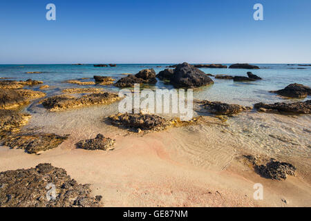 Elafonissi Strand auf Kreta, Griechenland Stockfoto