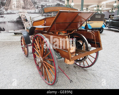 1893 Benz Vis-à-Vis Typ Victoria, ein historisches Fahrzeug mit 1730 ccm Motor, 3 PS und einer Höchstgeschwindigkeit von 18 km/h. Stockfoto