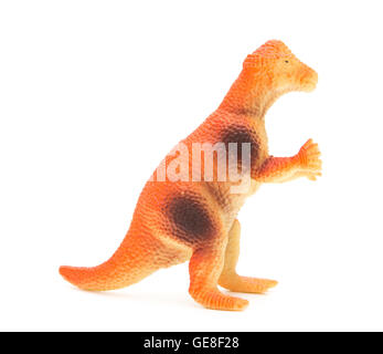 Seite Ansicht orange Pachycephalosaur auf weißem Hintergrund Stockfoto