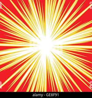 Radiale Linien Dutone Explosionseffekt platzen. Starburst, Sunburst Element. Stock Vektor