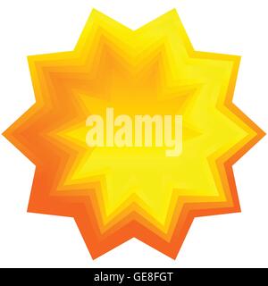 Satz von orange geometrische Sunburst, Starburst Hintergrund Stock Vektor