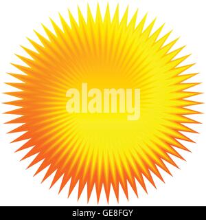 Satz von orange geometrische Sunburst, Starburst Hintergrund Stock Vektor