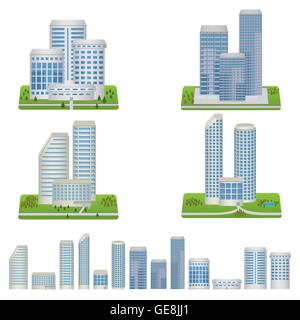 Vektor-Gebäude-Set Stock Vektor